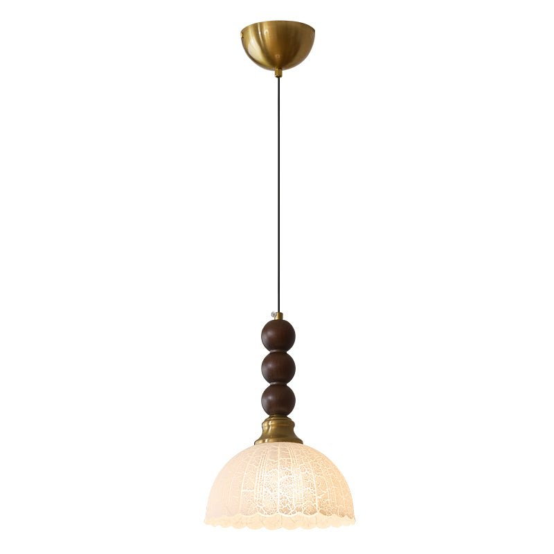 Avshaara Traditional Elegance Vintage Fabric Wood Pendant Light - Letslighting