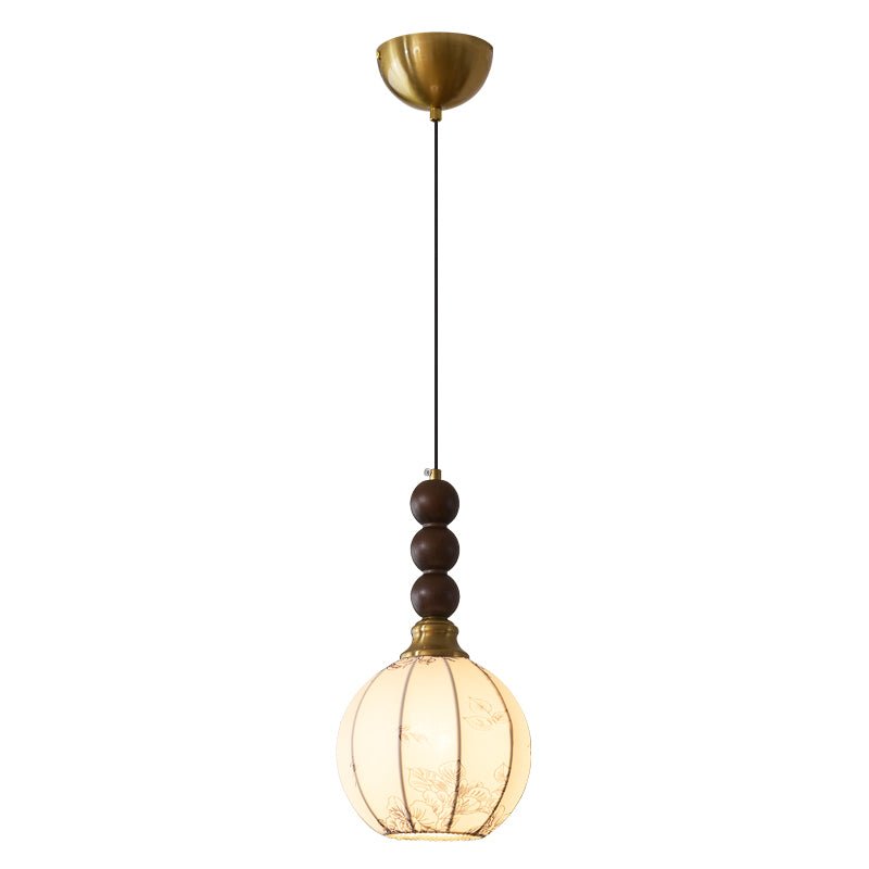 Avshaara Traditional Elegance Vintage Fabric Wood Pendant Light - Letslighting