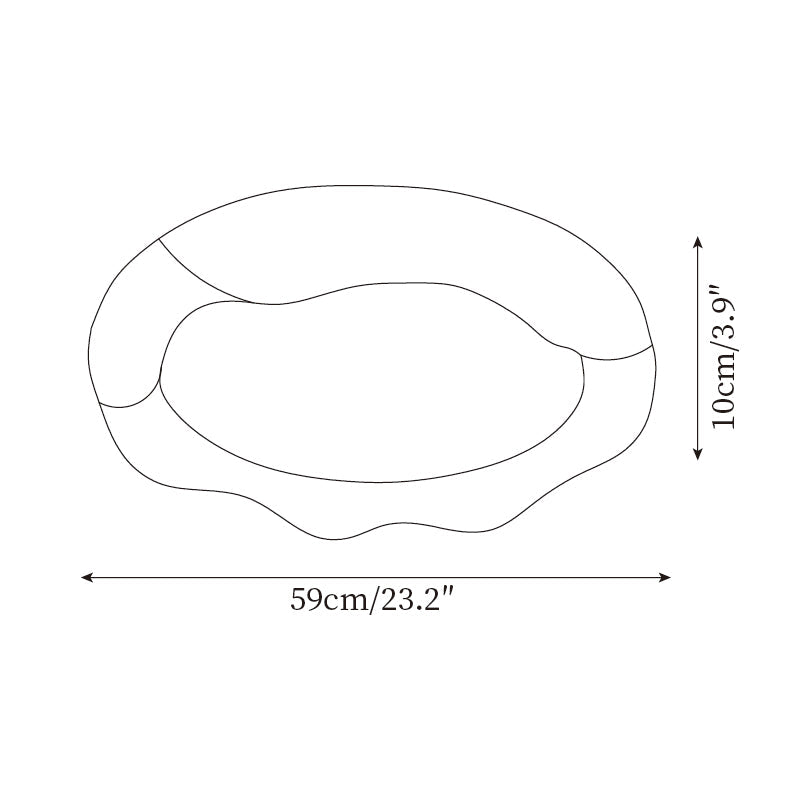 Ceiling Light Organic Resin and Fiberglass Fixture in Beige - Letslighting