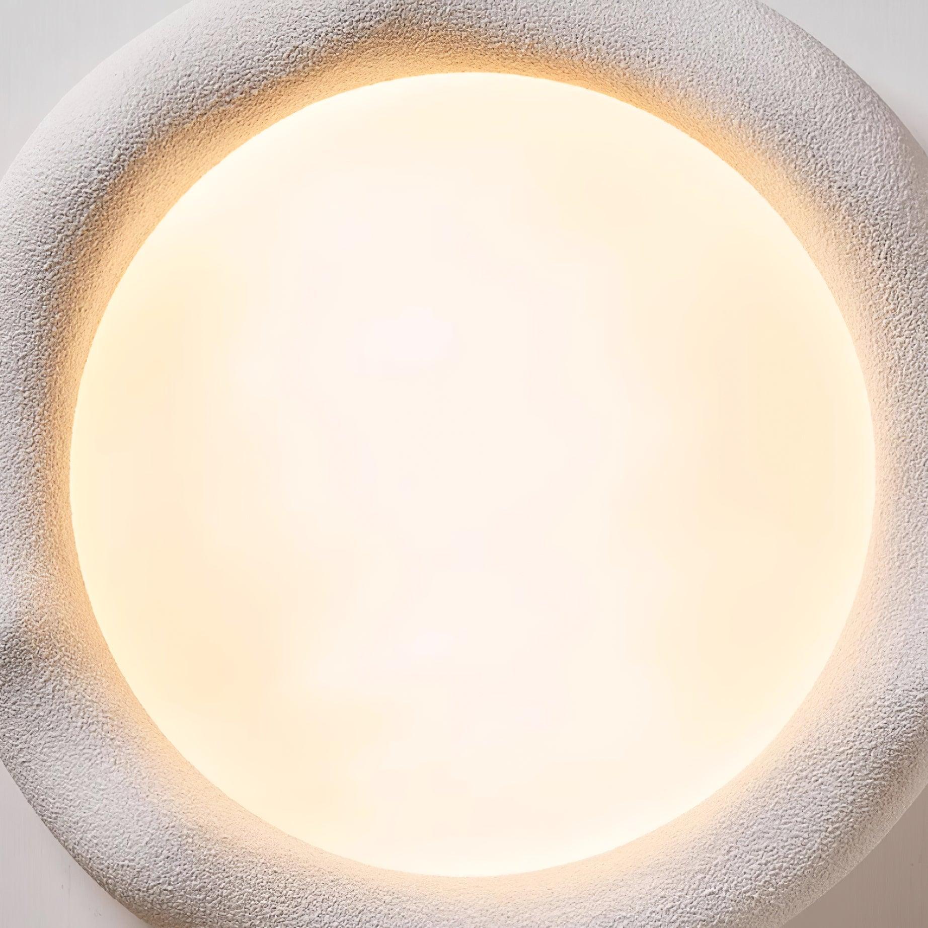 Ceiling Light Organic Resin and Fiberglass Fixture in Beige - Letslighting