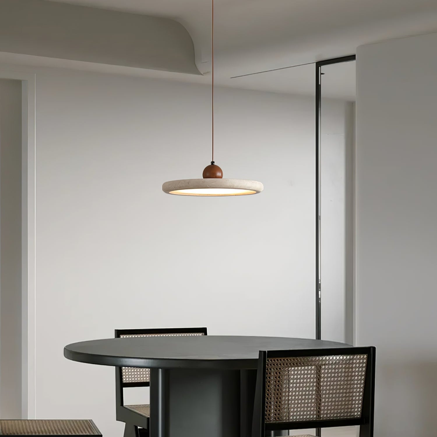 Eurliryra Disc Sphere Travertine Pendant Light - Letslighting