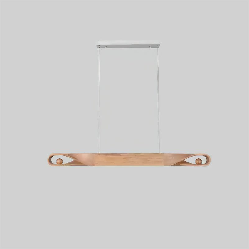 Lustra Pendant Lamp Wood Curved Minimalist - Letslighting