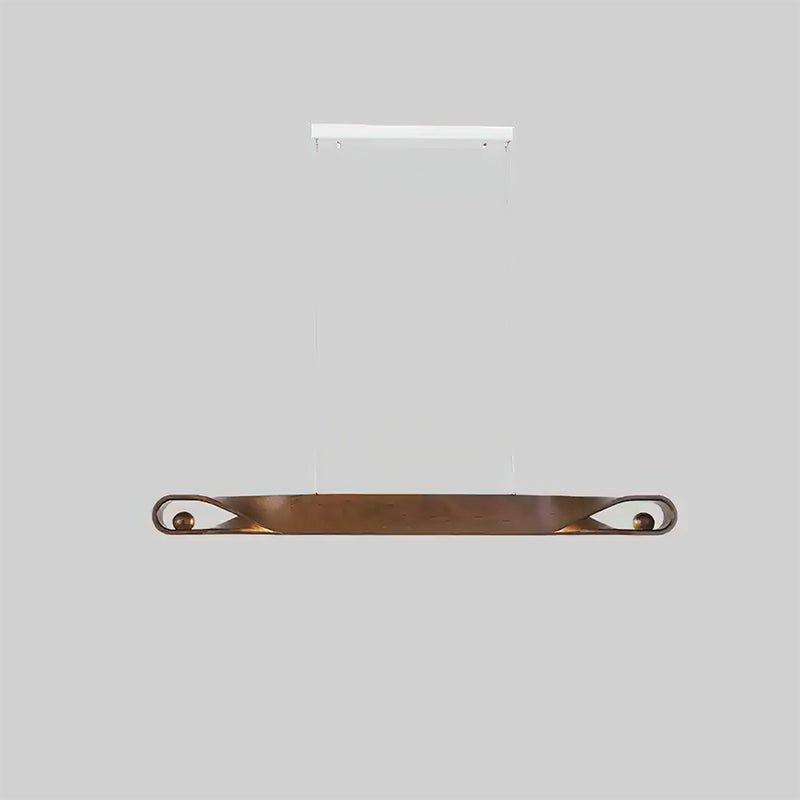 Lustra Pendant Lamp Wood Curved Minimalist - Letslighting