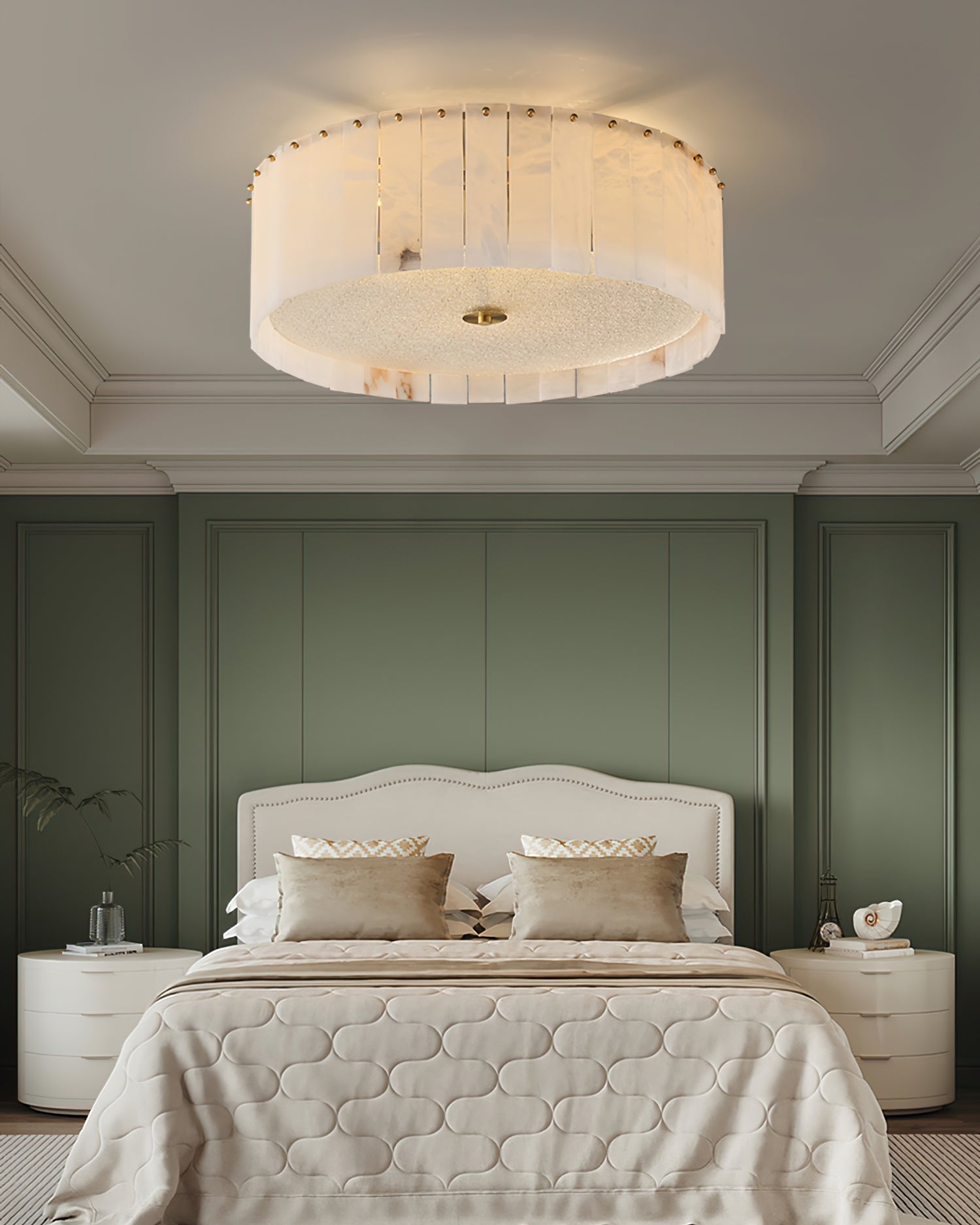 Elysian Ceiling Lamp Alabaster Halo - Letslighting