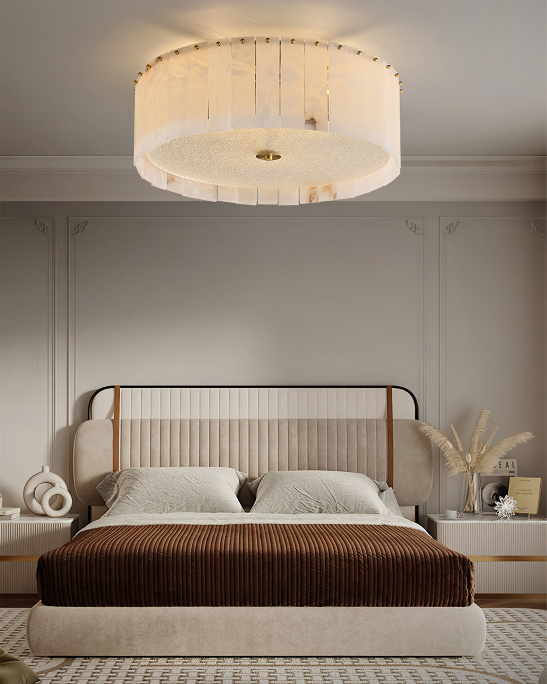 Elysian Ceiling Lamp Alabaster Halo - Letslighting