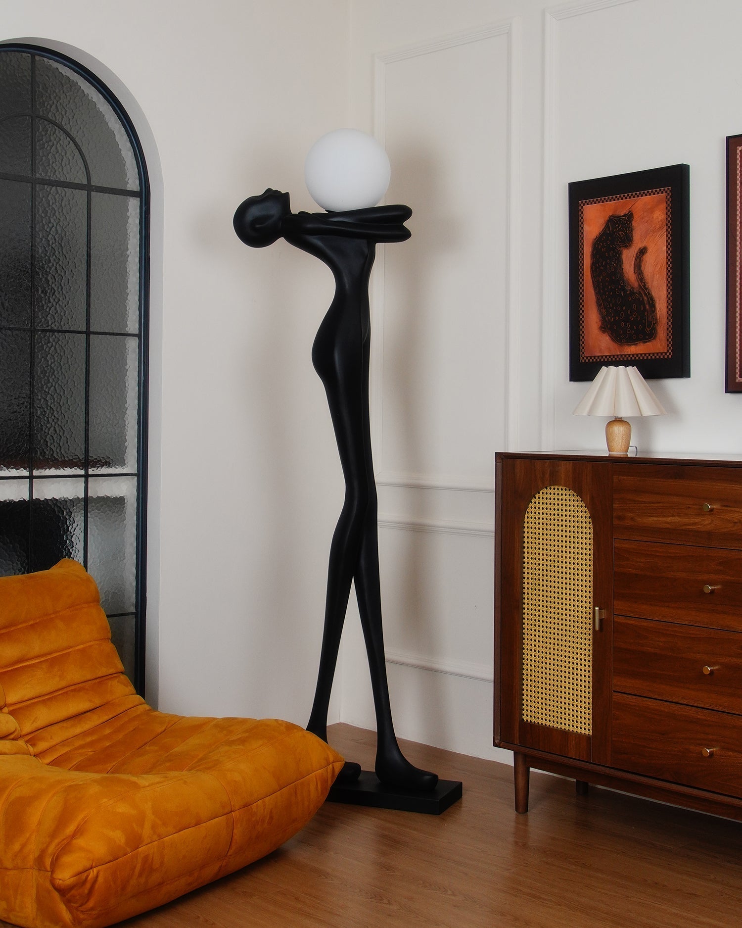 Ersolion Sculptural Fiberglass Floor Lamp - Letslighting