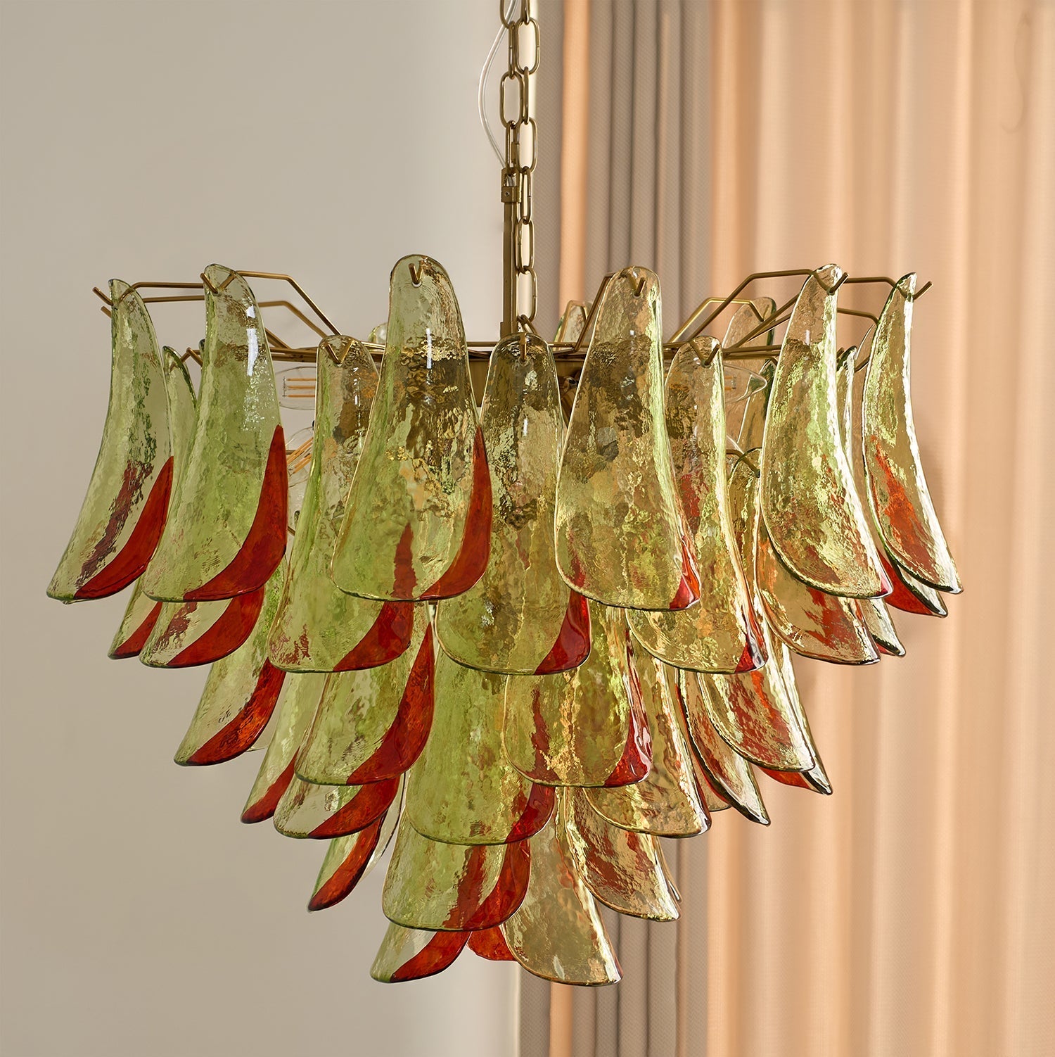 Aurora Chandelier Murano Glass Petal Elegant - Letslighting