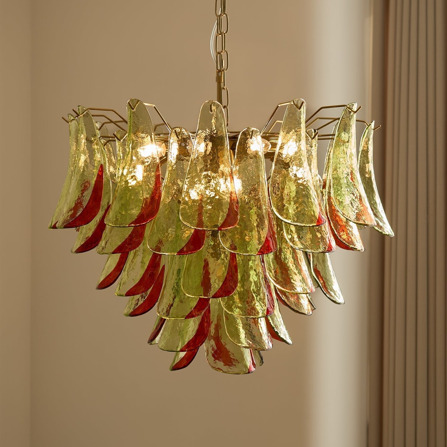 Aurora Chandelier Murano Glass Petal Elegant - Letslighting