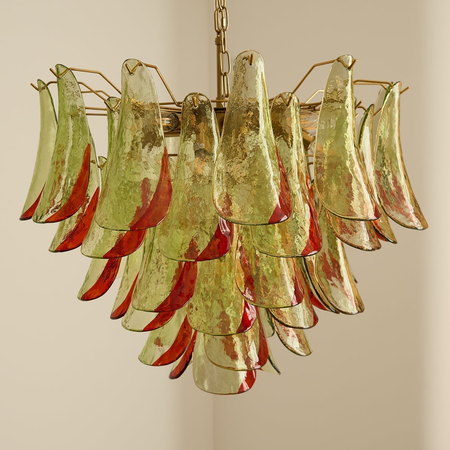 Aurora Chandelier Murano Glass Petal Elegant - Letslighting