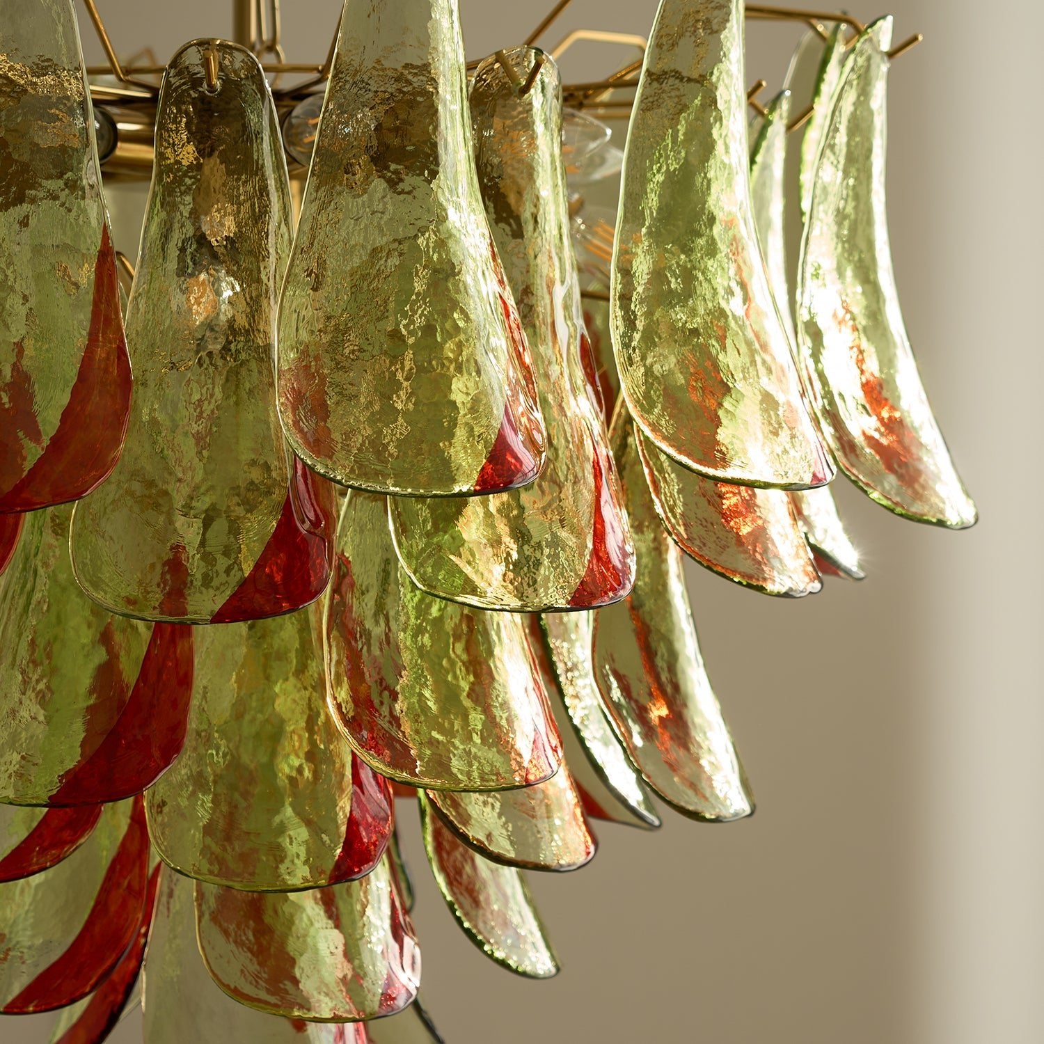Aurora Chandelier Murano Glass Petal Elegant - Letslighting
