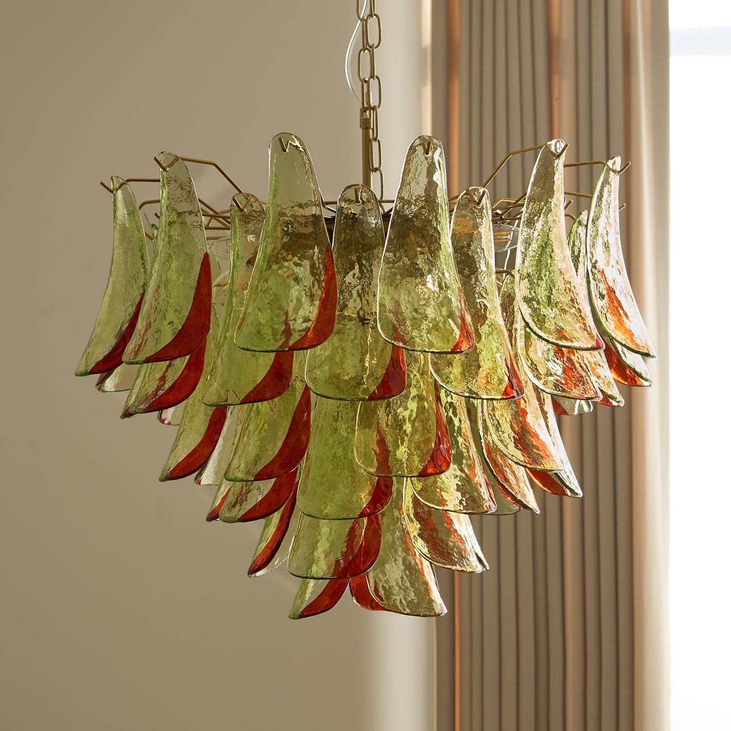Aurora Chandelier Murano Glass Petal Elegant - Letslighting