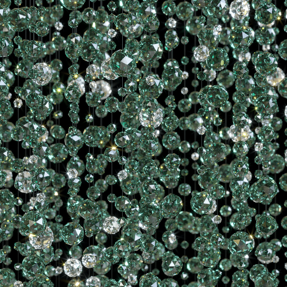 Emerald Rainfall Crystal Customize Chandelier - Letslighting