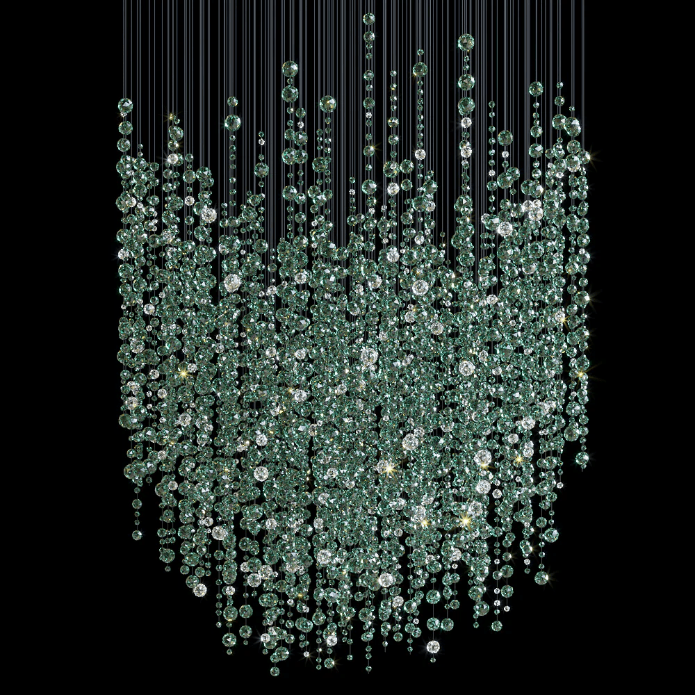 Emerald Rainfall Crystal Customize Chandelier - Letslighting