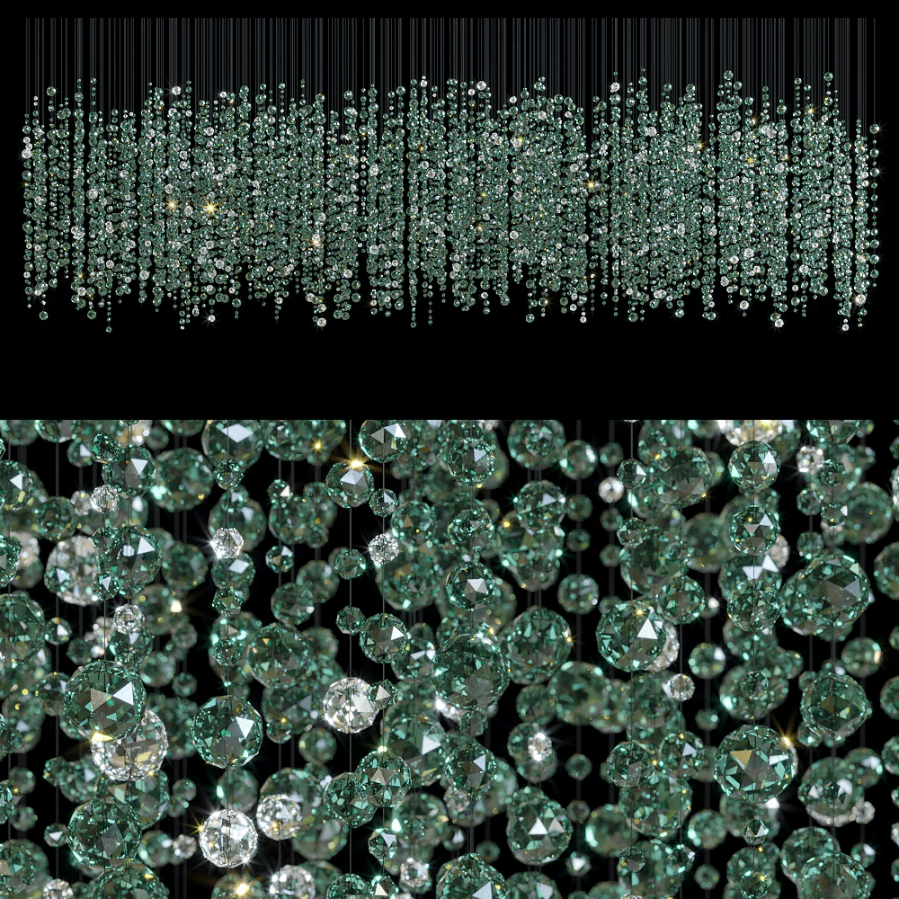 Emerald Rainfall Crystal Customize Chandelier - Letslighting