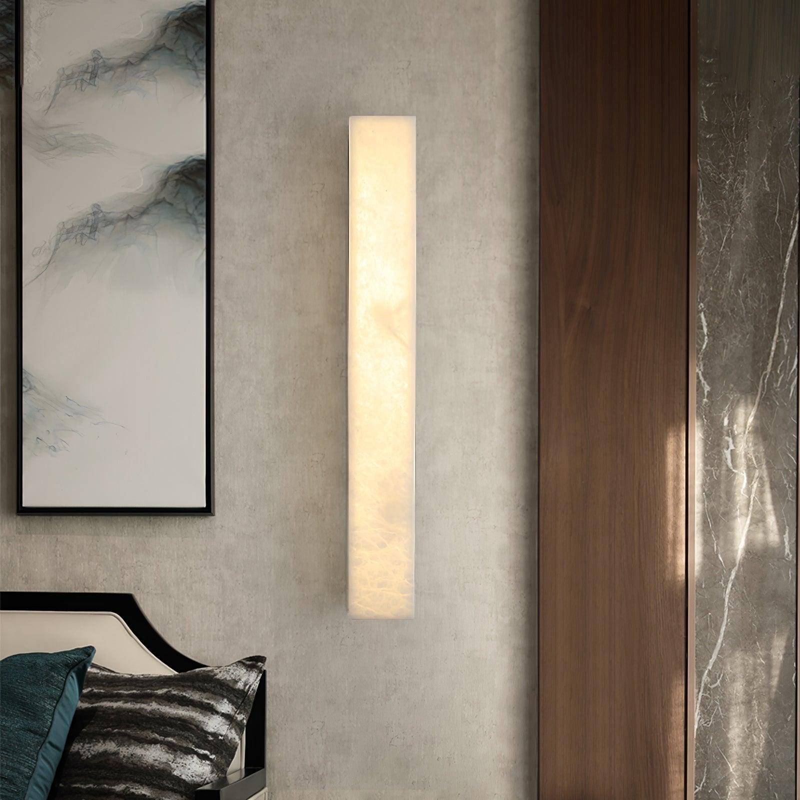 Kristy Linear Brass Alabaster Wall Lamp