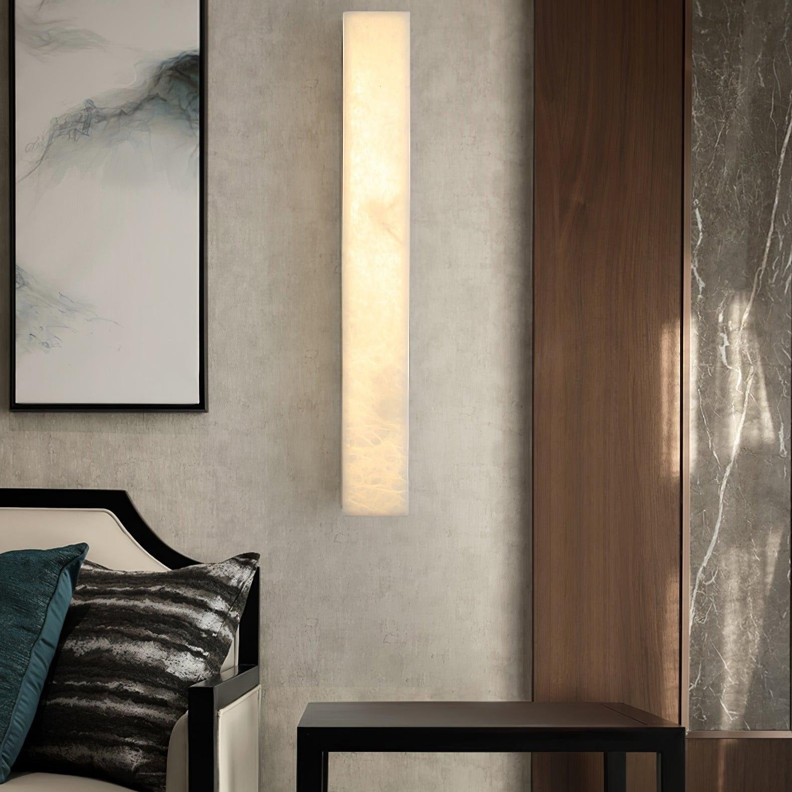 Kristy Linear Brass Alabaster Wall Lamp
