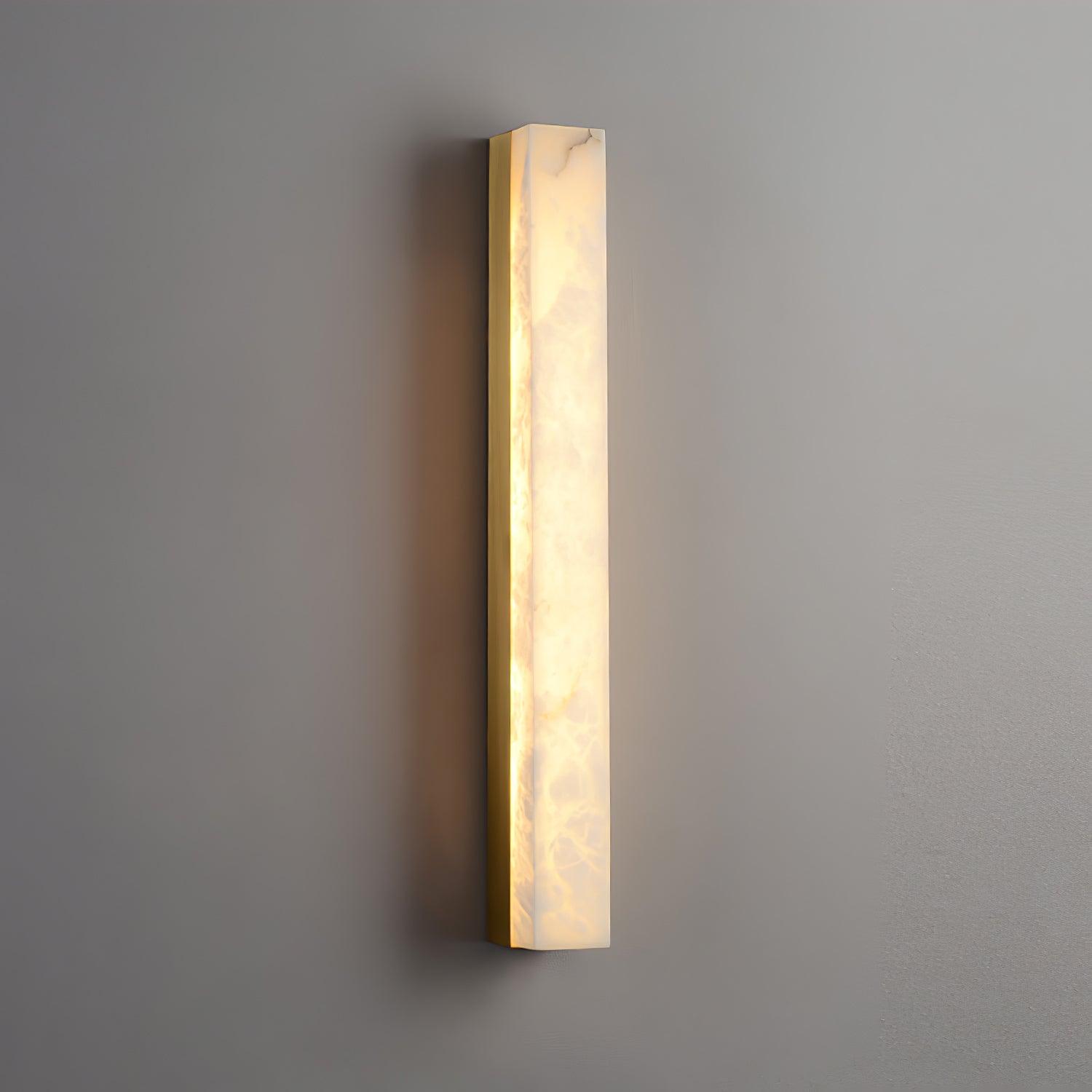 Kristy Linear Brass Alabaster Wall Lamp