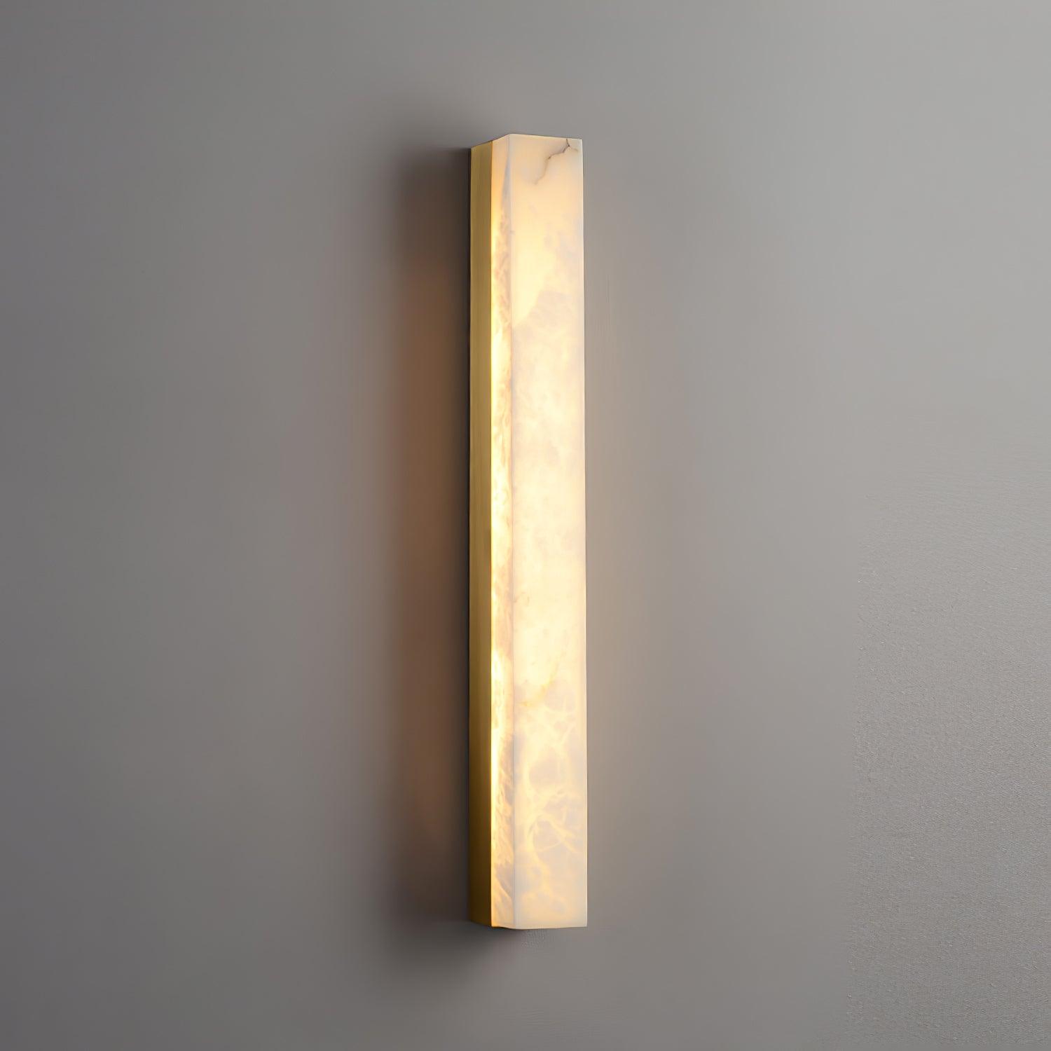 Kristy Linear Brass Alabaster Wall Lamp
