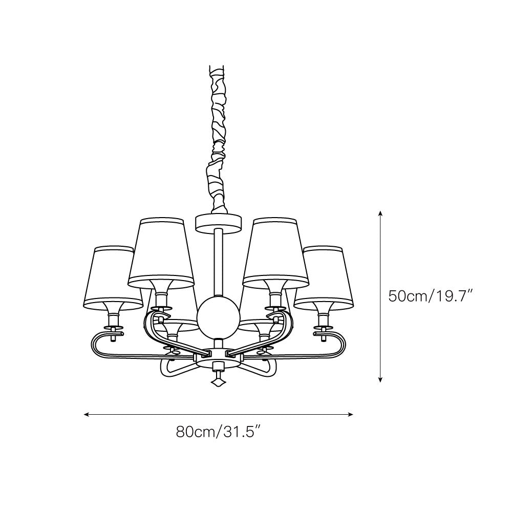 Sage Postmodern Luxury Fabric Crystal Chandelier - Letslighting