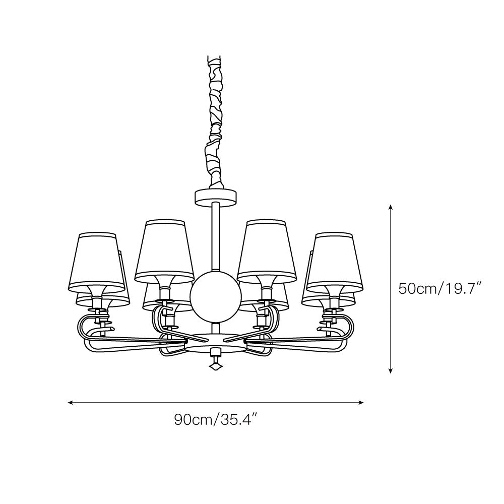 Sage Postmodern Luxury Fabric Crystal Chandelier - Letslighting