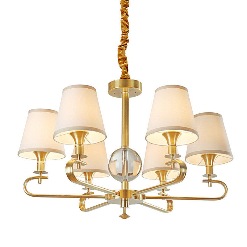 Sage Postmodern Luxury Fabric Crystal Chandelier - Letslighting