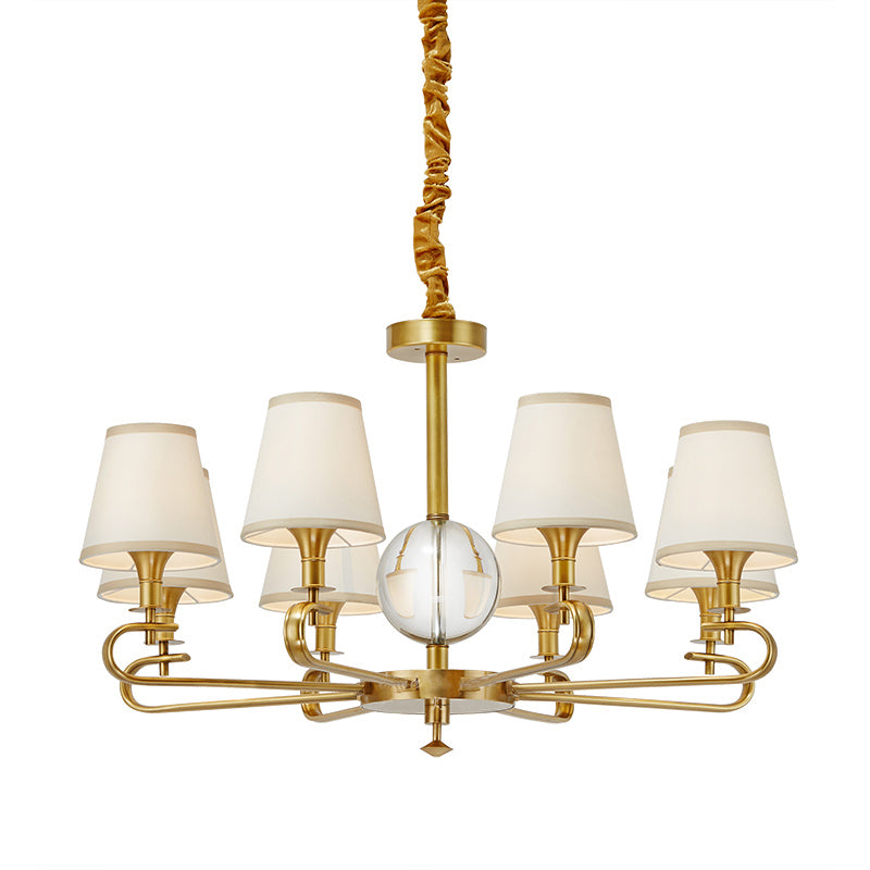 Sage Postmodern Luxury Fabric Crystal Chandelier - Letslighting