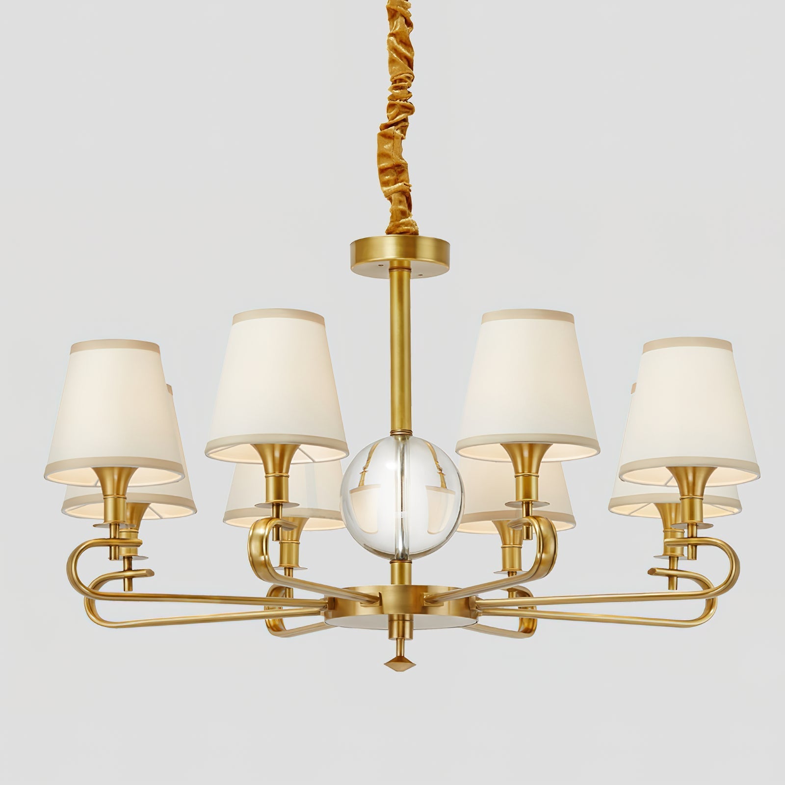 Sage Postmodern Luxury Fabric Crystal Chandelier - Letslighting