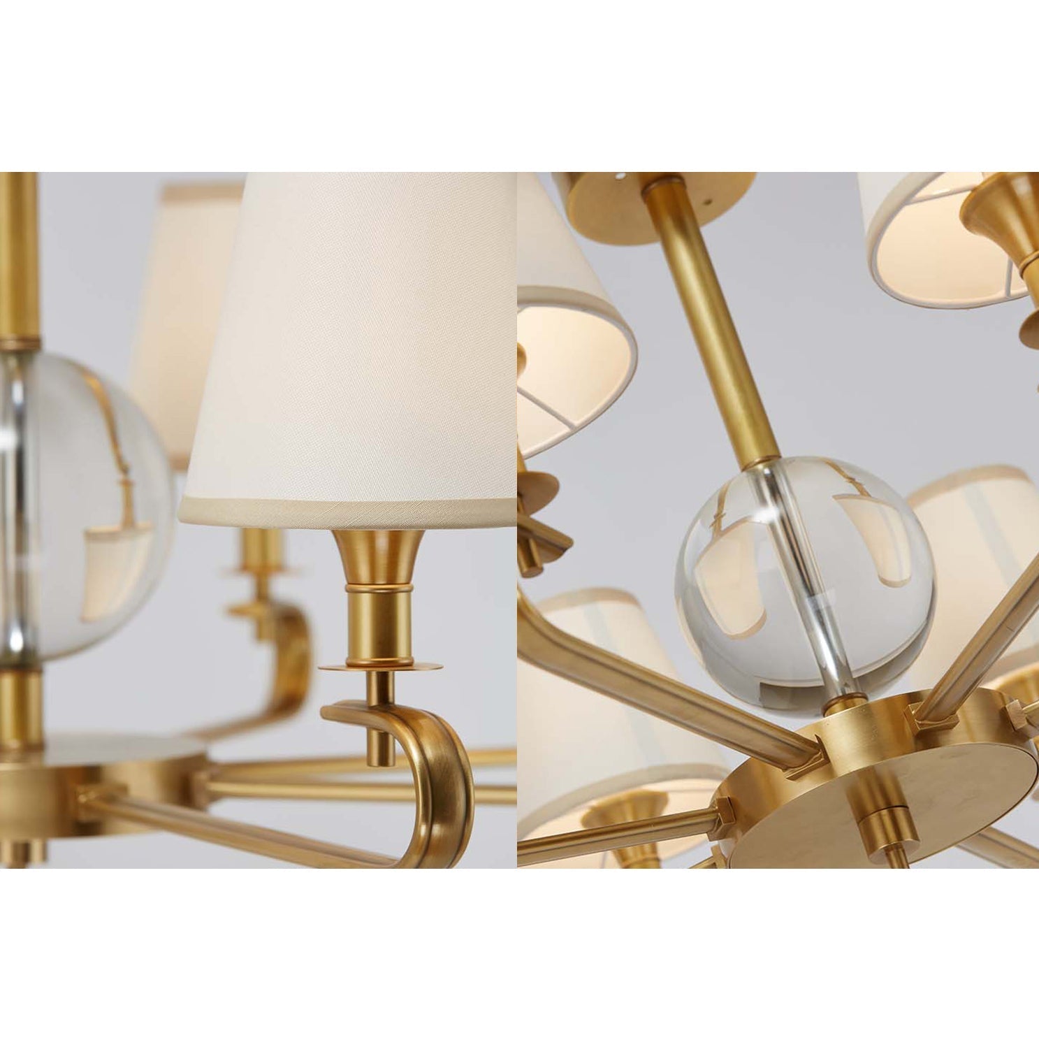 Sage Postmodern Luxury Fabric Crystal Chandelier - Letslighting
