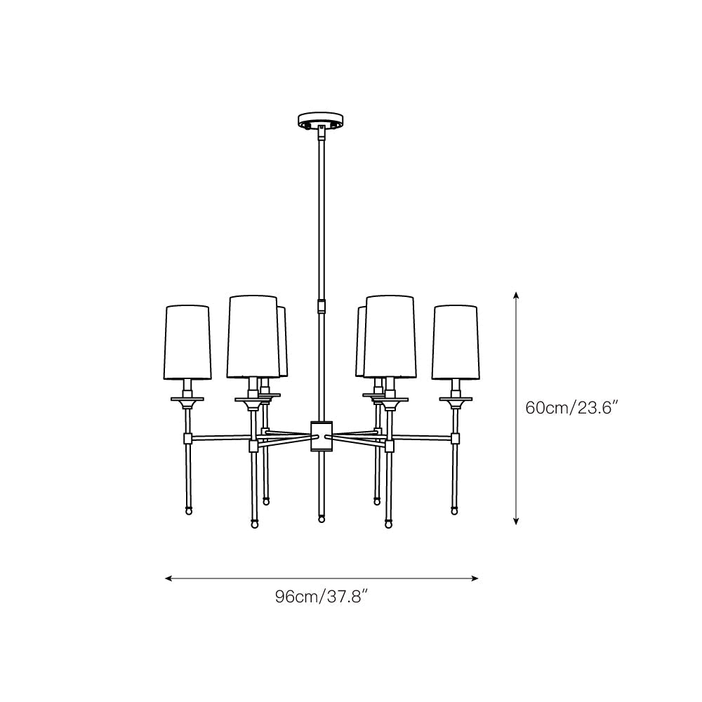 Armiriel Vintage Industrial Brass Fabric Chandelier - Letslighting