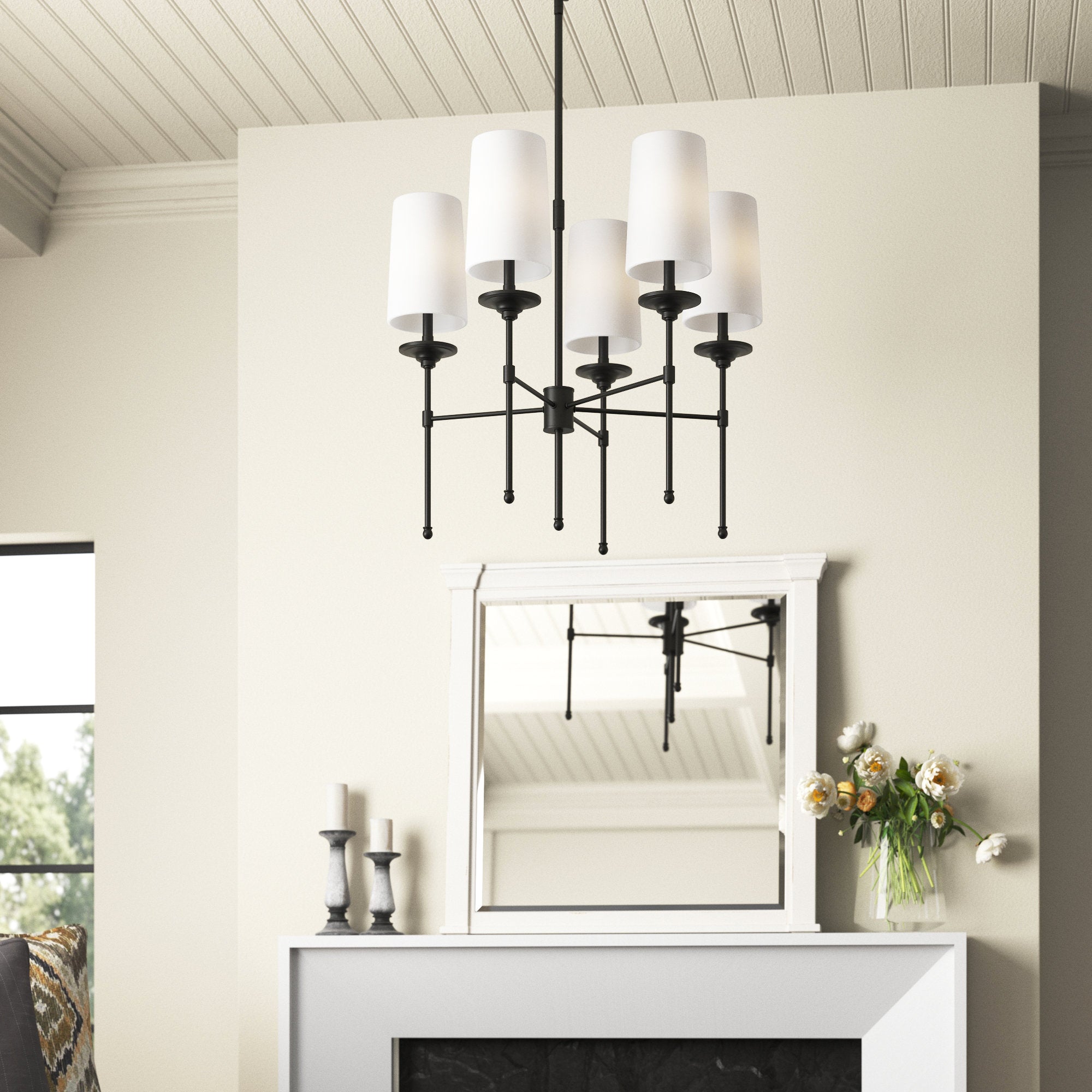 Armiriel Vintage Industrial Brass Fabric Chandelier - Letslighting