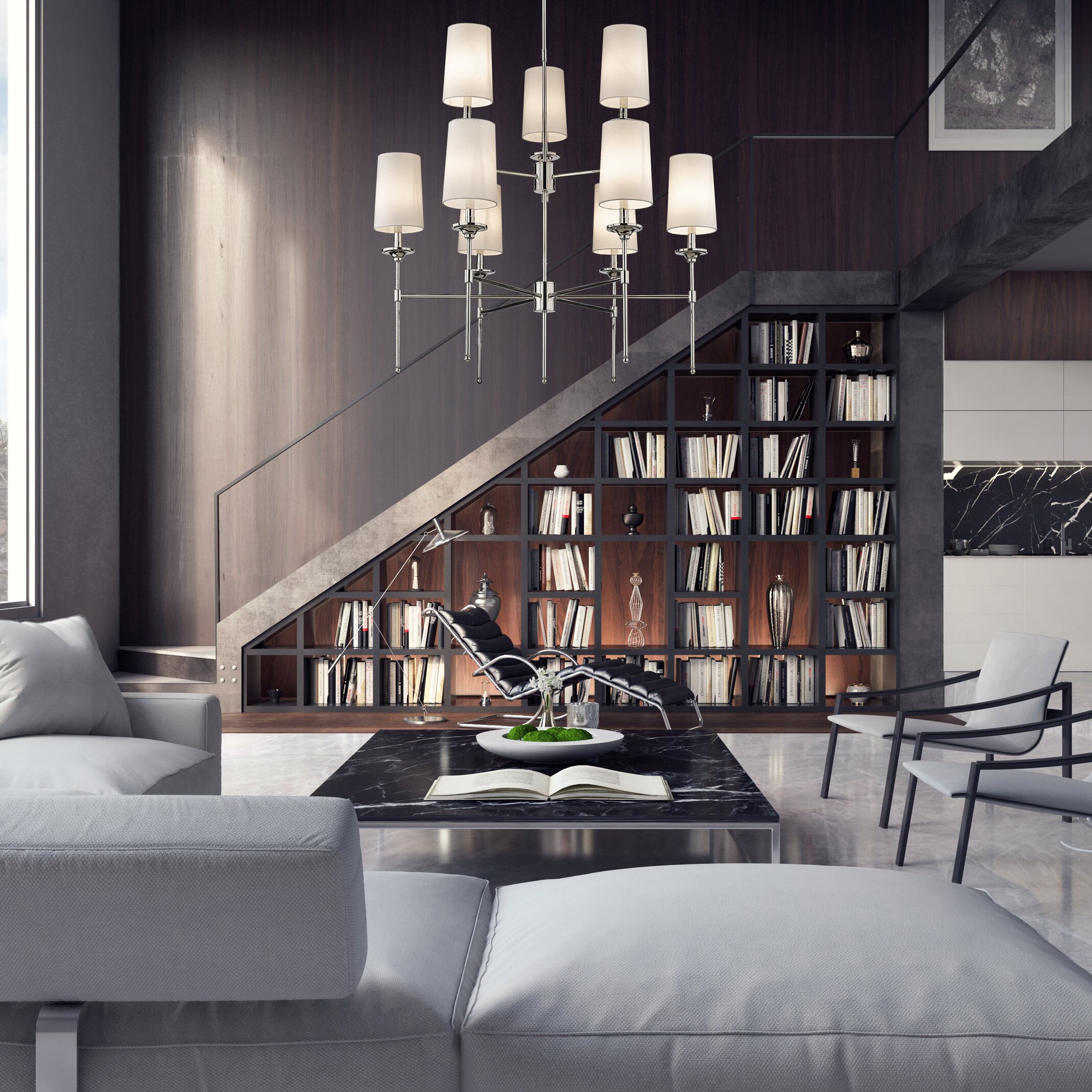 Armiriel Vintage Industrial Brass Fabric Chandelier - Letslighting