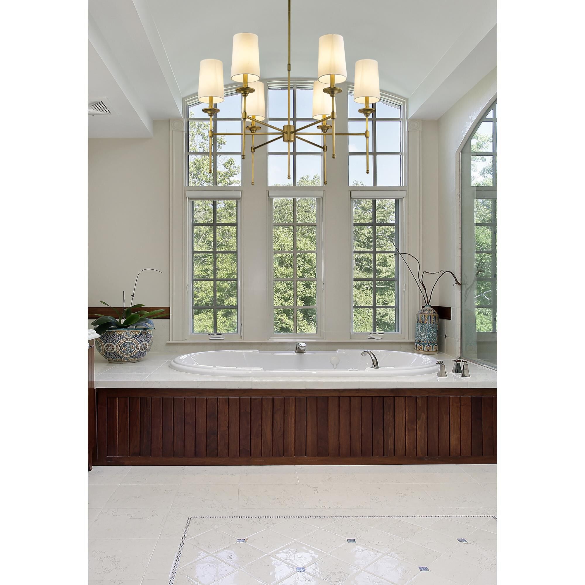 Armiriel Vintage Industrial Brass Fabric Chandelier - Letslighting