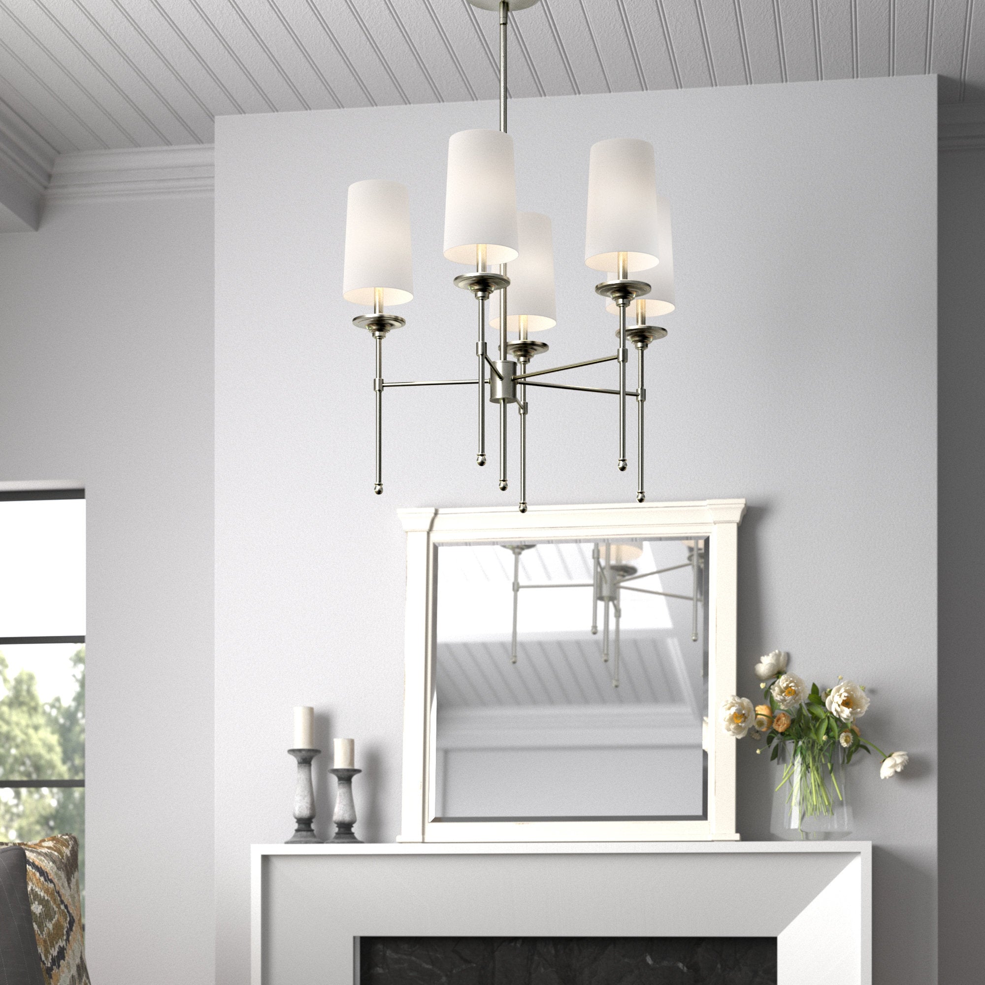 Armiriel Vintage Industrial Brass Fabric Chandelier - Letslighting