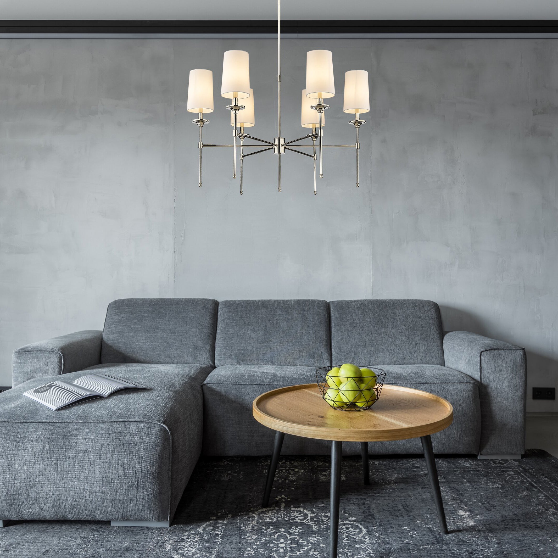 Armiriel Vintage Industrial Brass Fabric Chandelier - Letslighting