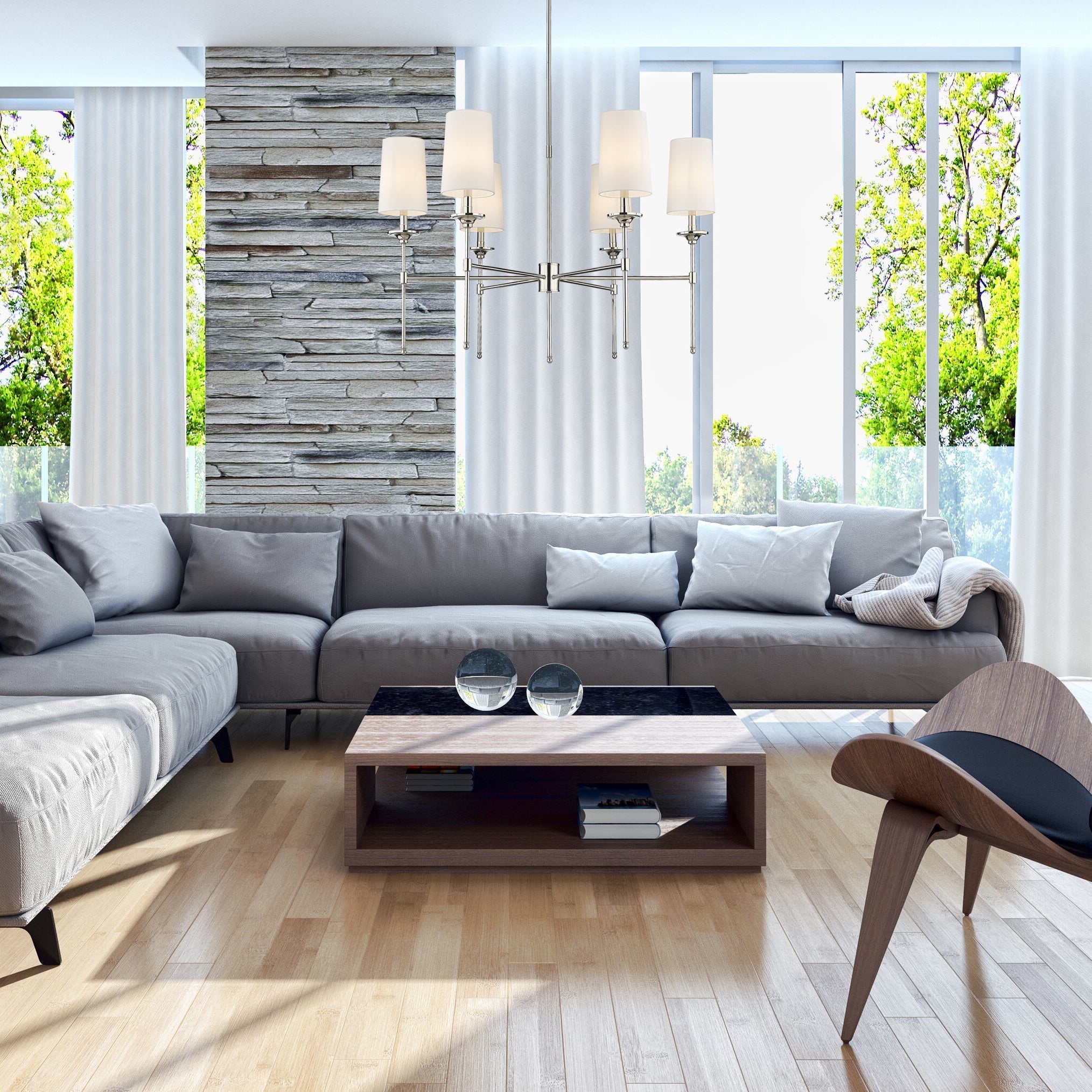 Armiriel Vintage Industrial Brass Fabric Chandelier - Letslighting