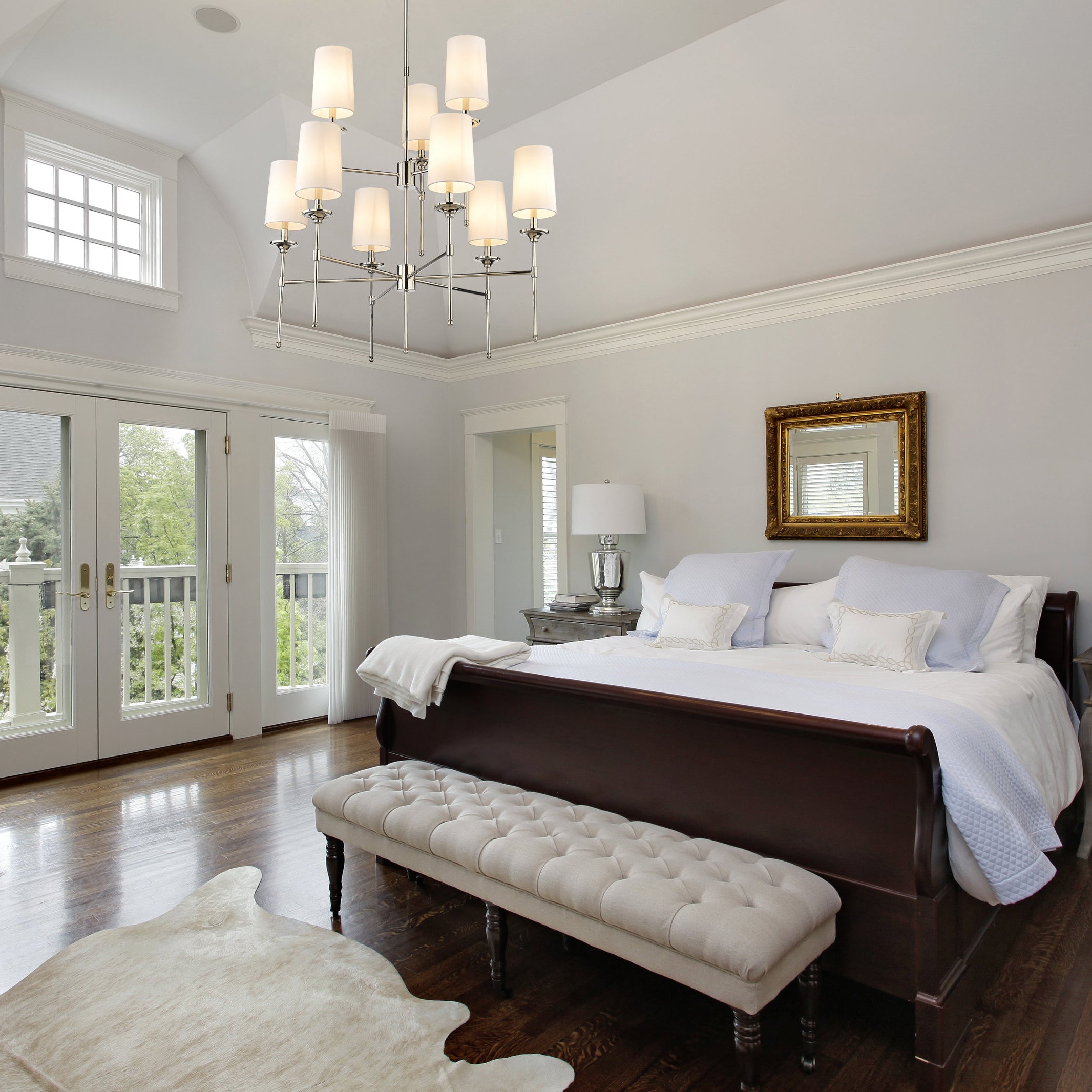 Armiriel Vintage Industrial Brass Fabric Chandelier - Letslighting