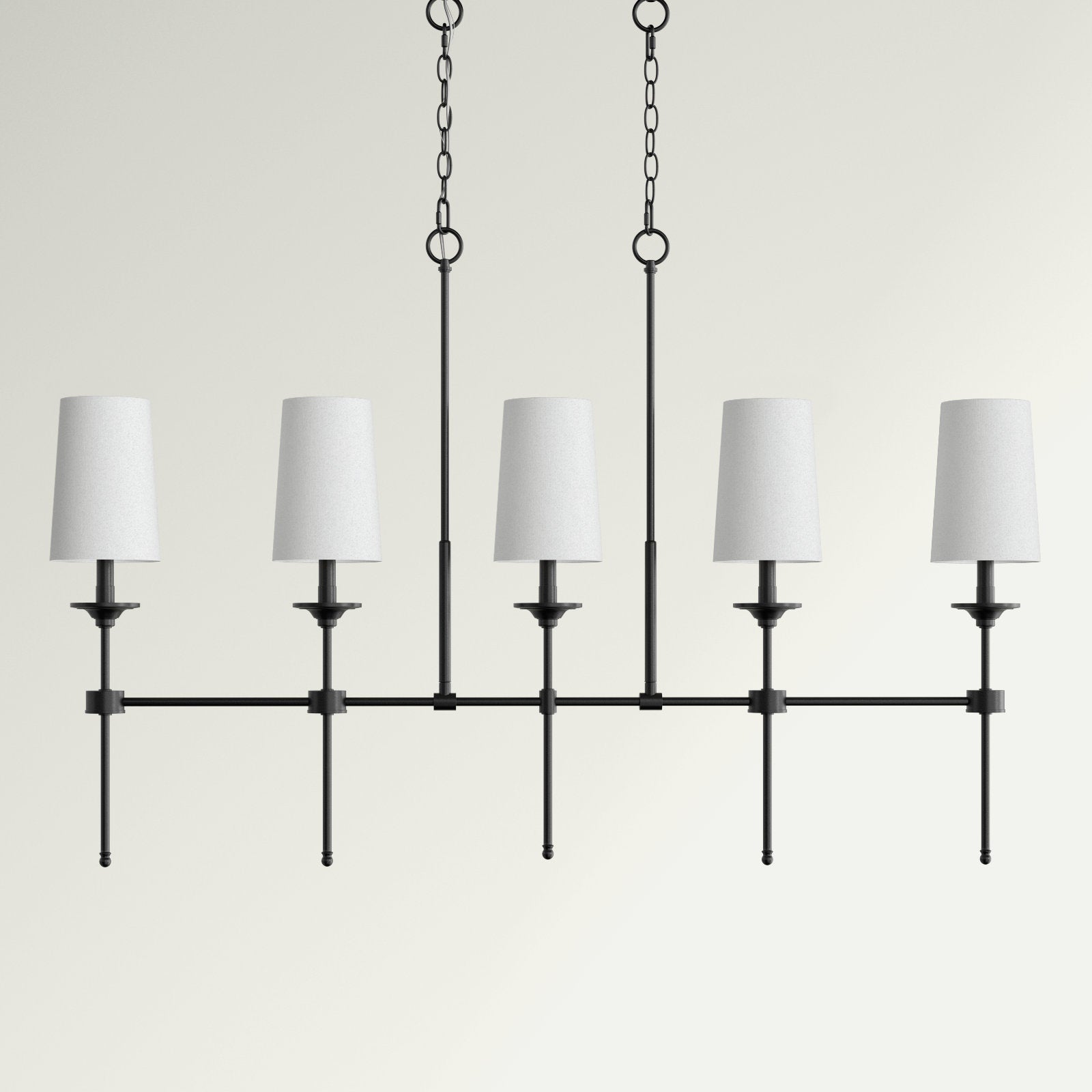 Verinyra Vintage Industrial Linear Brass Fabric Chandelier - Letslighting