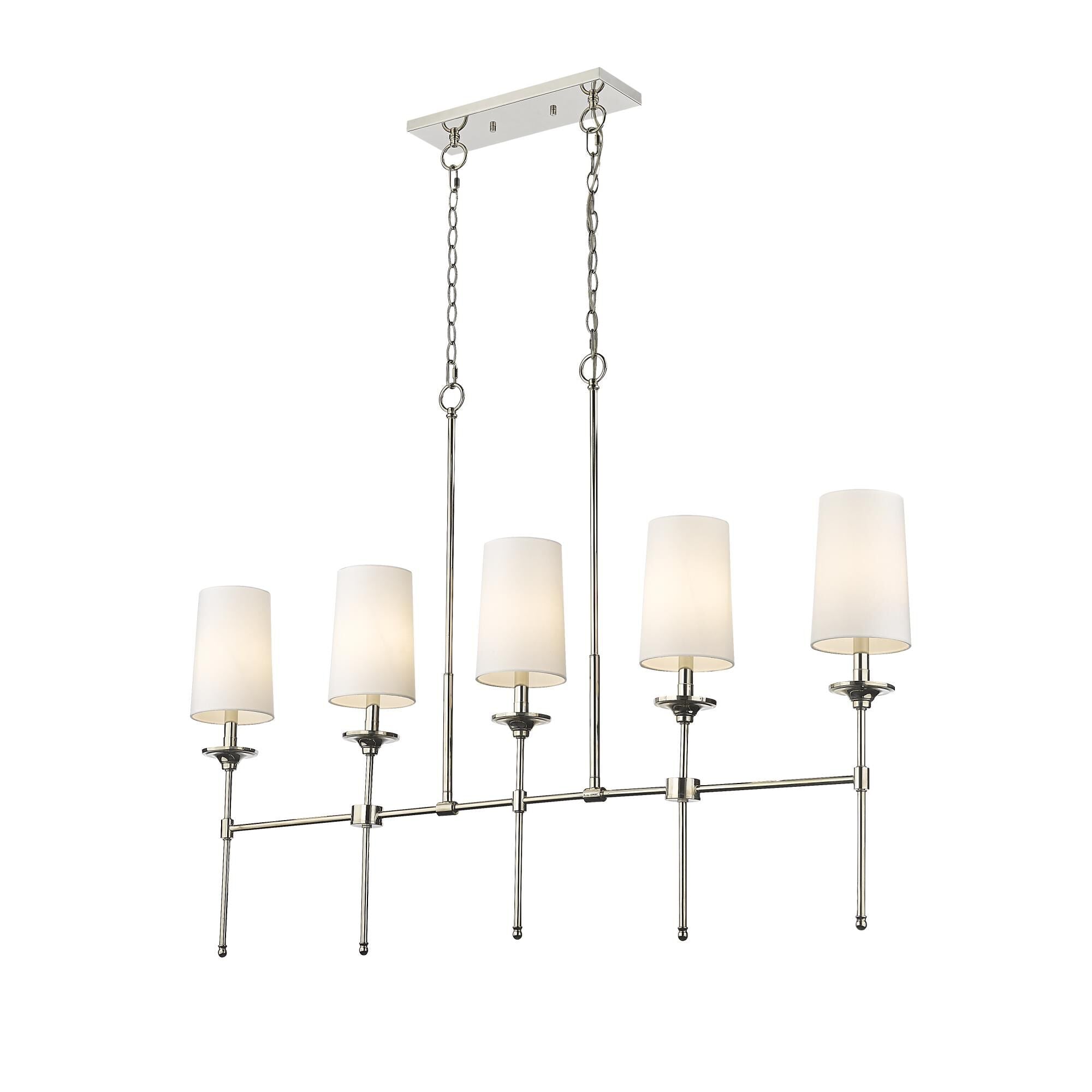 Verinyra Vintage Industrial Linear Brass Fabric Chandelier - Letslighting