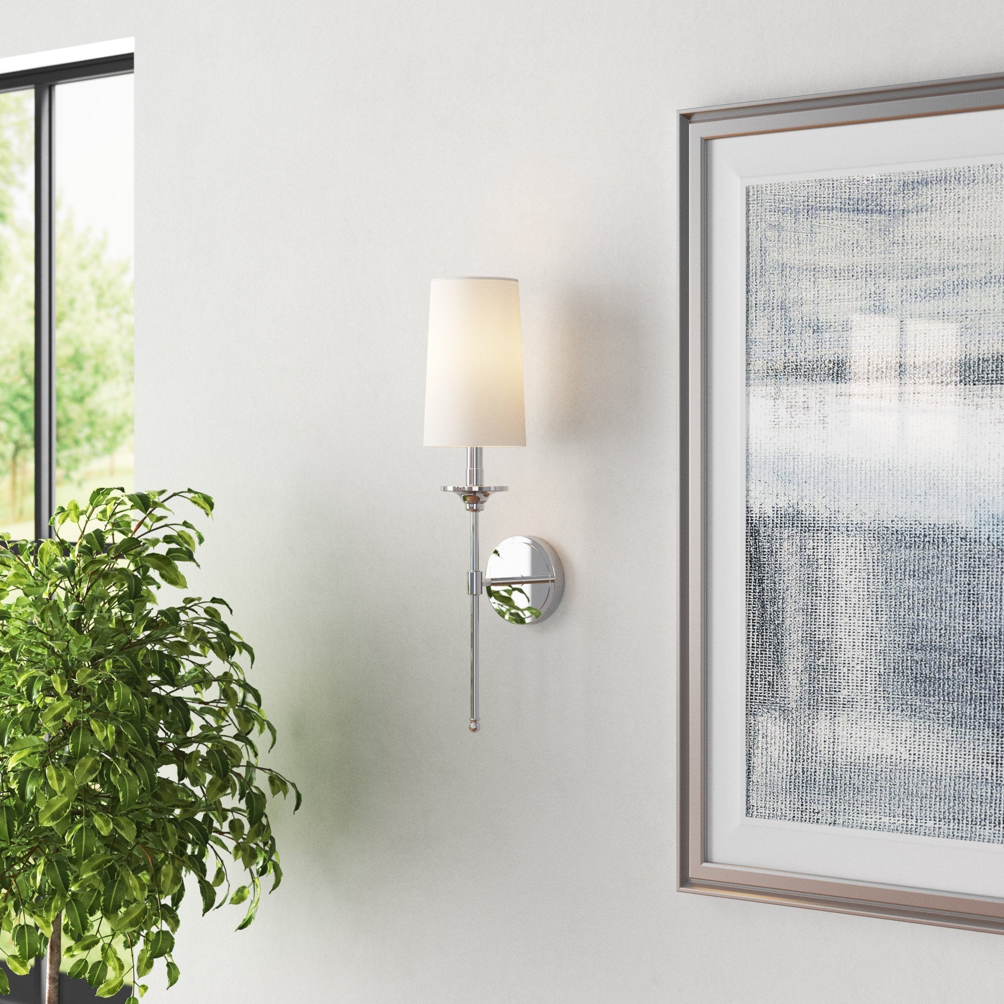 Esileth Vintage Industrial Brass Fabric Wall Lamp - Letslighting