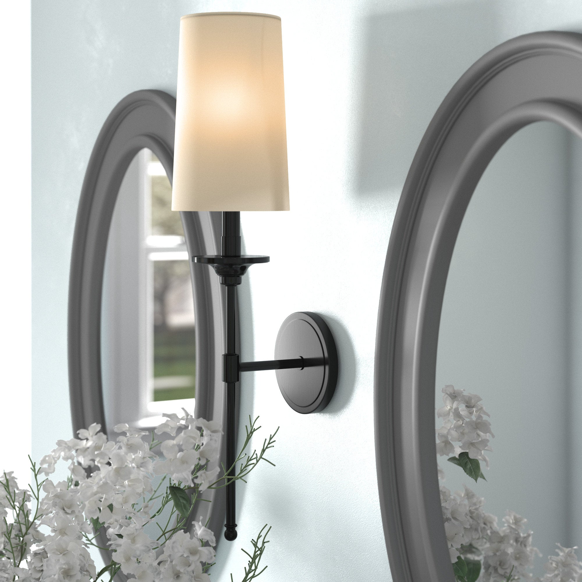 Esileth Vintage Industrial Brass Fabric Wall Lamp - Letslighting