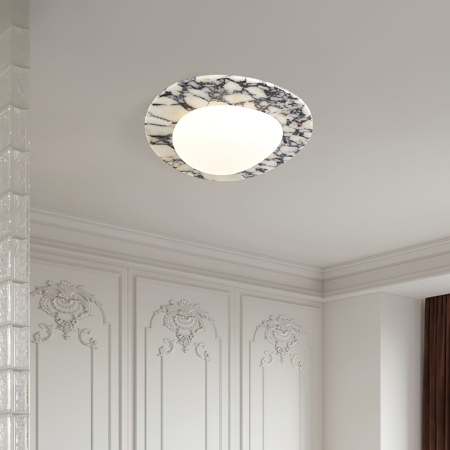 Ceraeion Modern Minimalist Marble Glass Ceiling Lamp - Letslighting