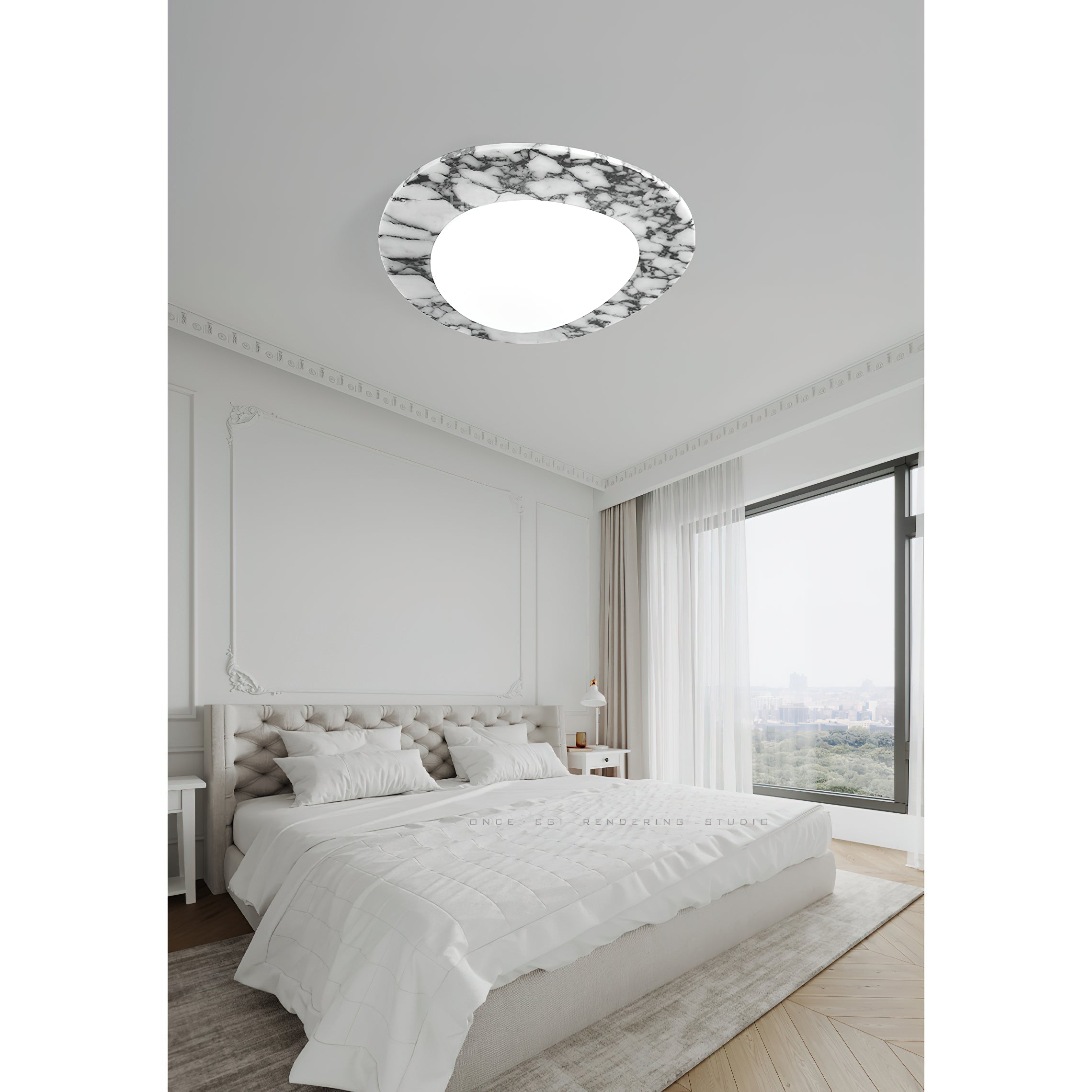 Ceraeion Modern Minimalist Marble Glass Ceiling Lamp - Letslighting