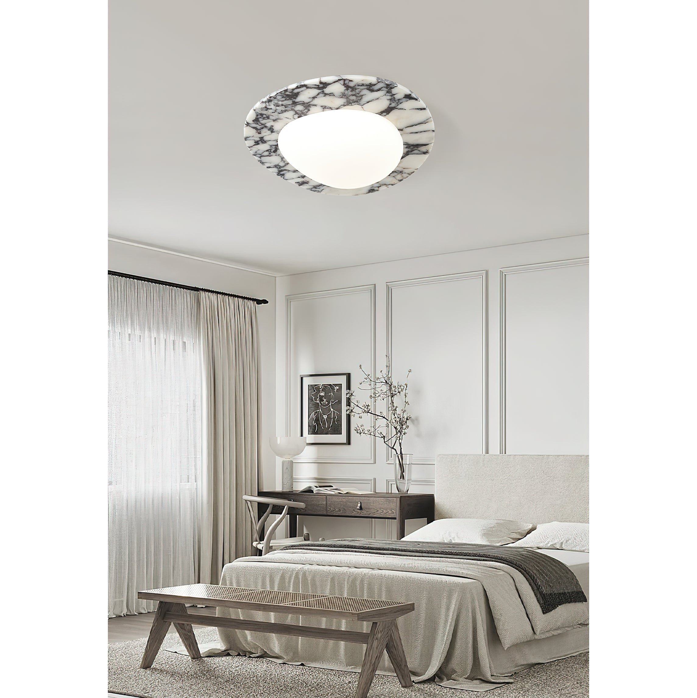 Ceraeion Modern Minimalist Marble Glass Ceiling Lamp - Letslighting