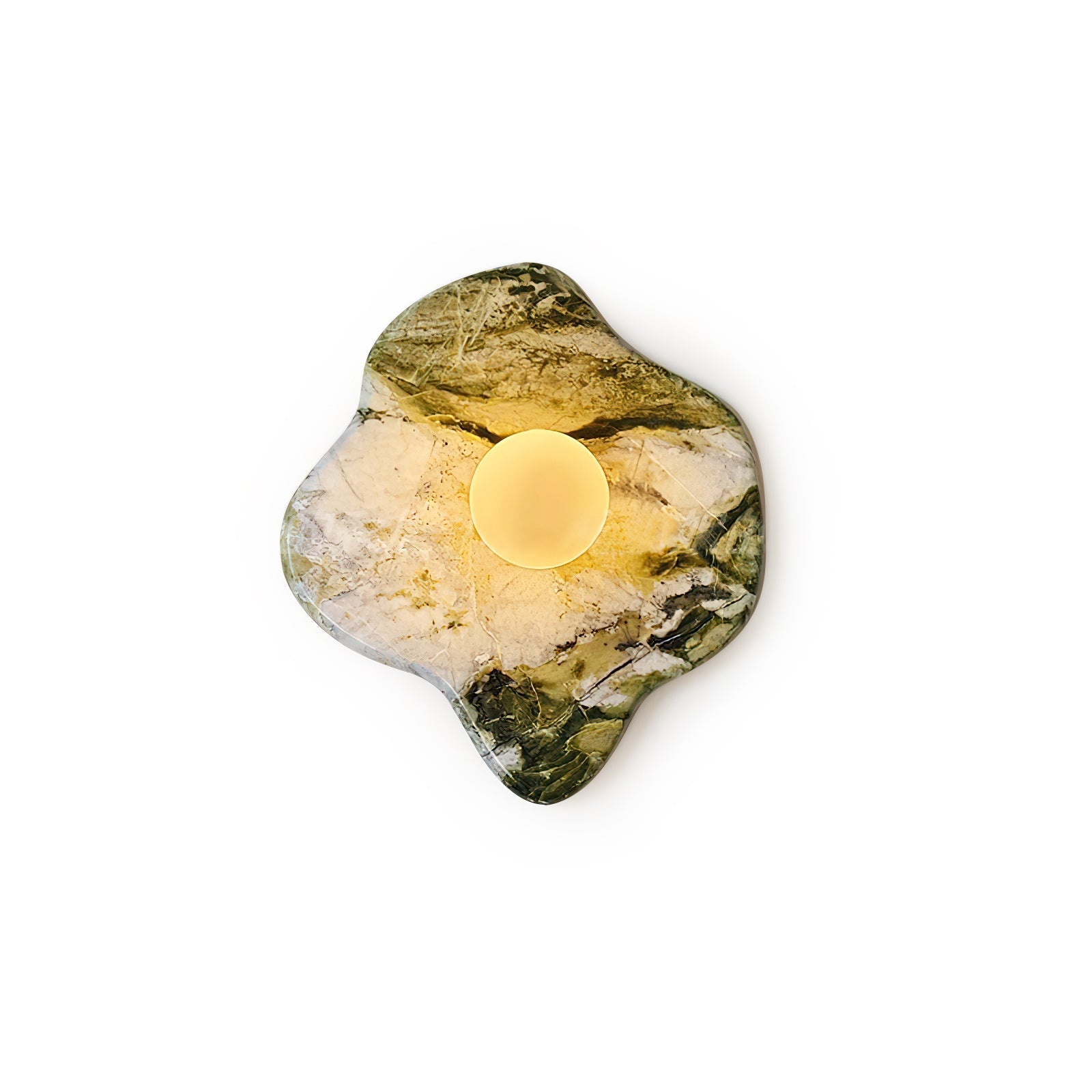 Avi Green Marble Organic Wall Lamp - Letslighting