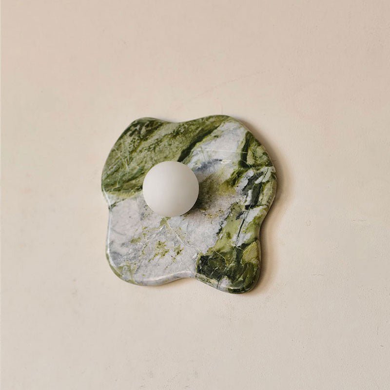 Avi Green Marble Organic Wall Lamp - Letslighting