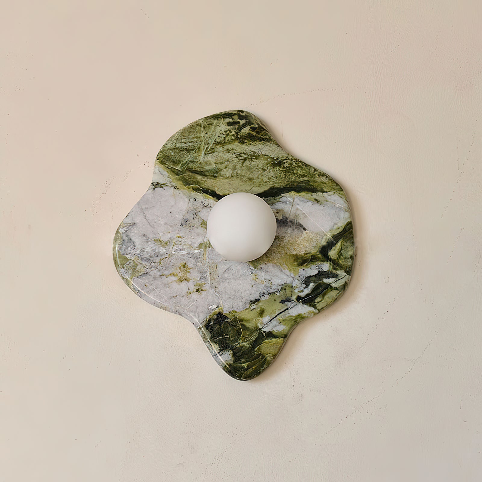Avi Green Marble Organic Wall Lamp - Letslighting