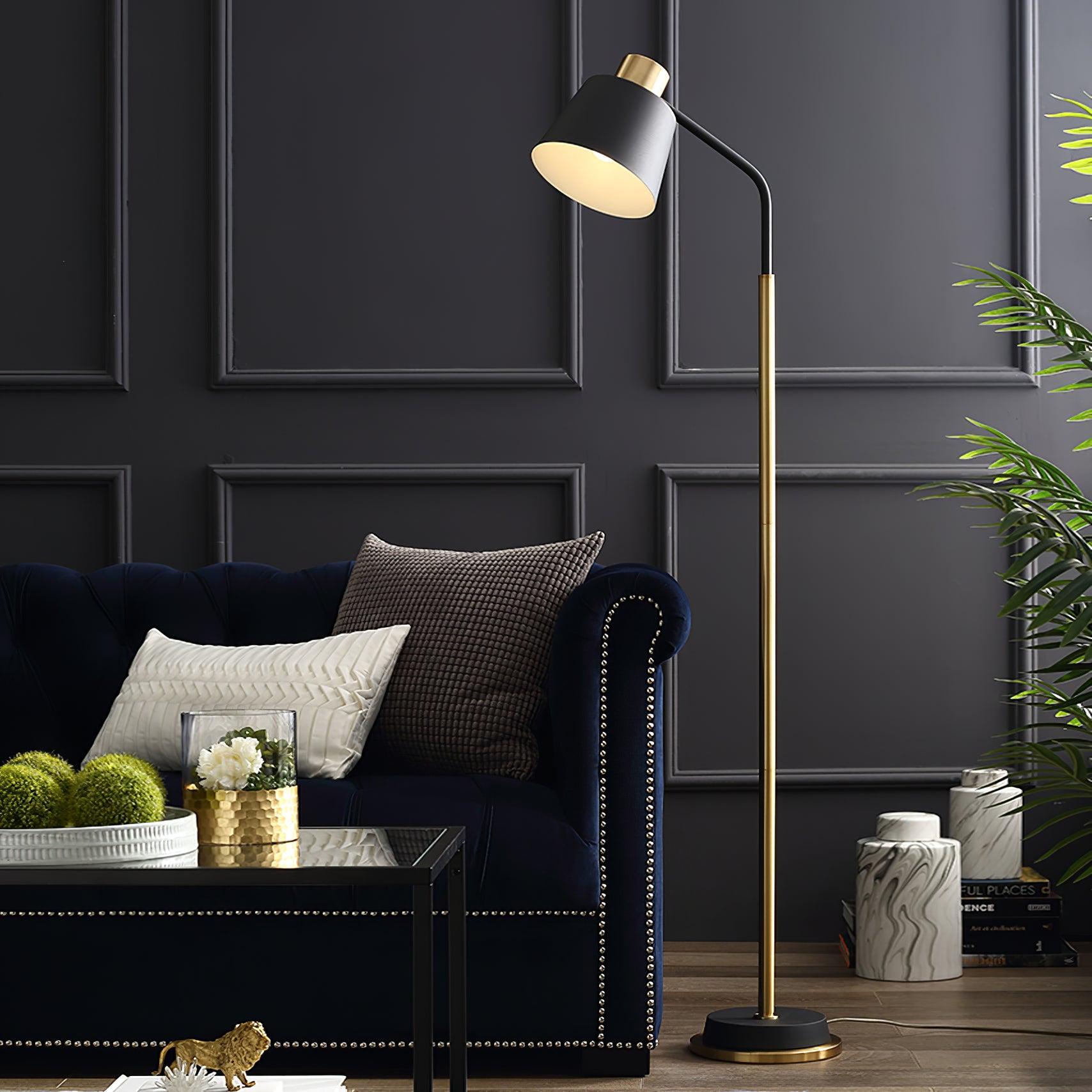 Astran Black & Gold Minimalistic Floor Lamp - Letslighting