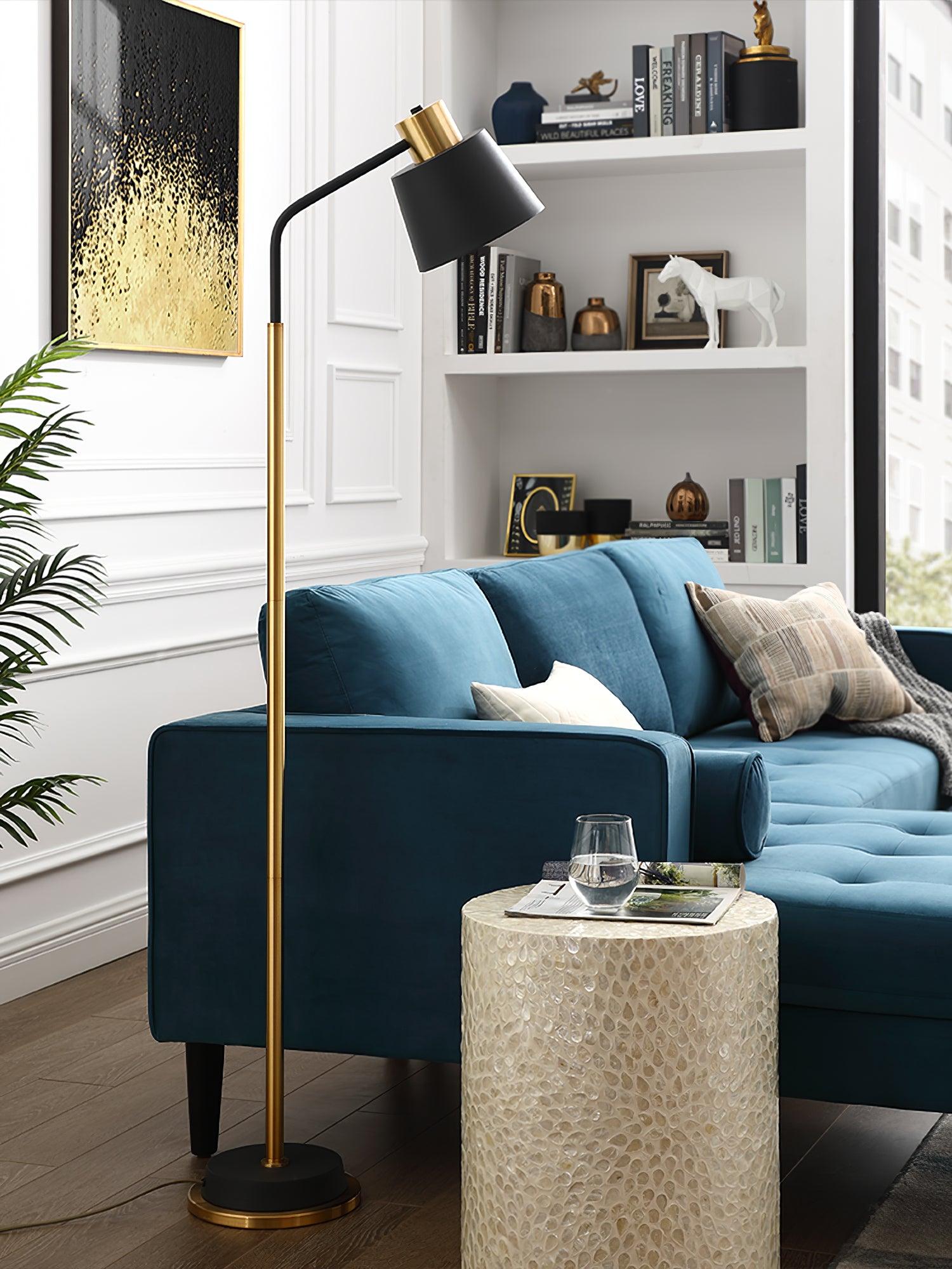 Astran Black & Gold Minimalistic Floor Lamp - Letslighting