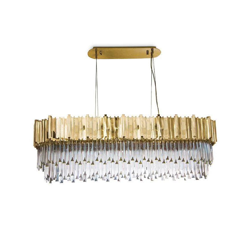 Lustra Chandelier Gold Crystal Golden - Letslighting