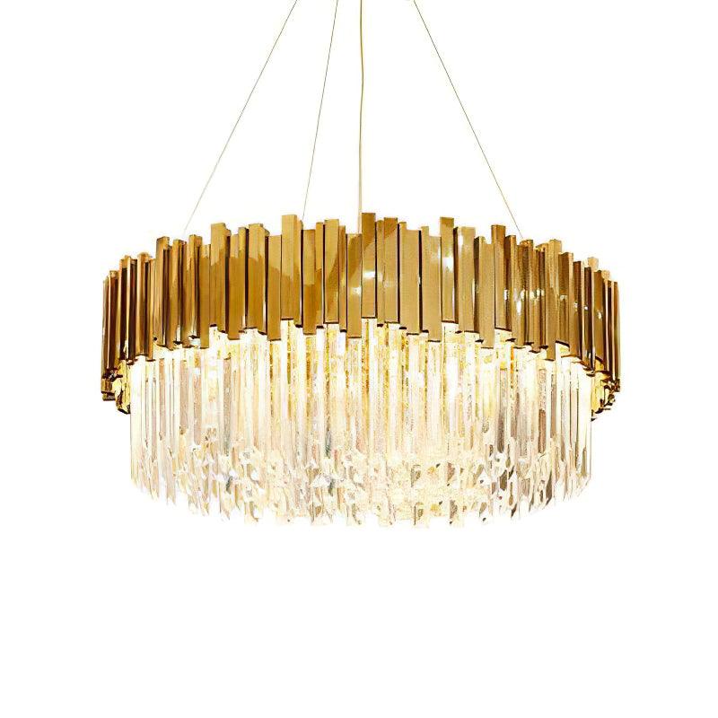 Lustra Chandelier Gold Crystal Golden - Letslighting